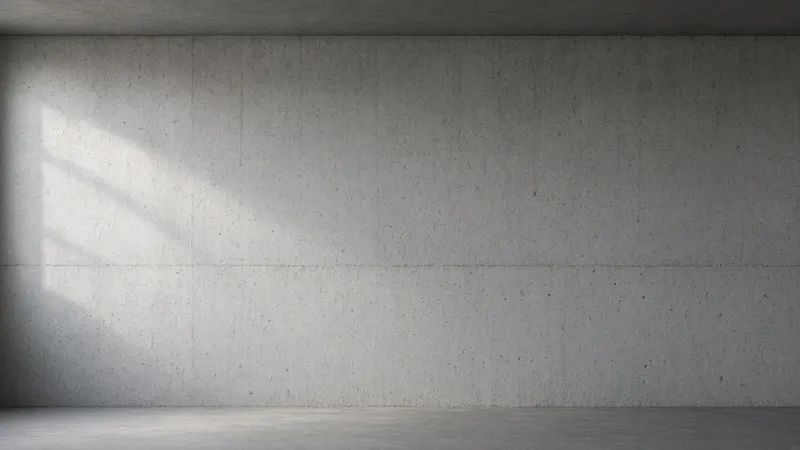 Plain smooth concrete wall in soft natural light